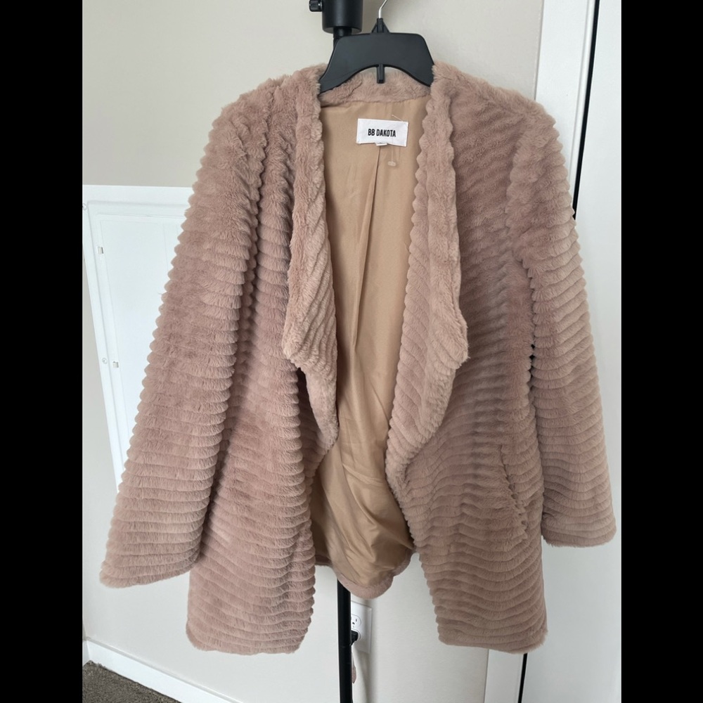 Faux fur jacket coat